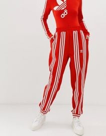 adidas Originals x Ji Won Choi mixed stripe track pant in red   ASOS at Asos